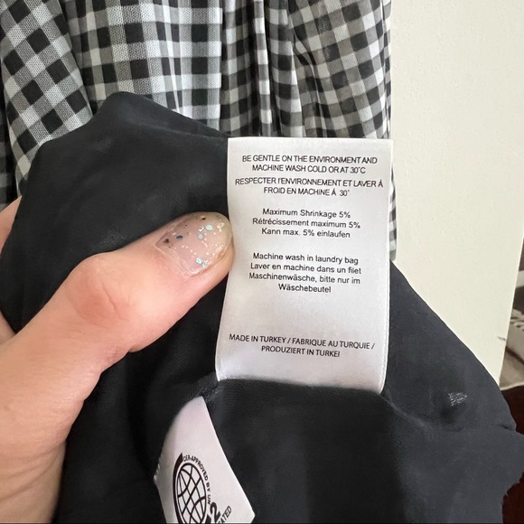 Ganni Mesh Check Wrap Dress - Picture 8 of 9